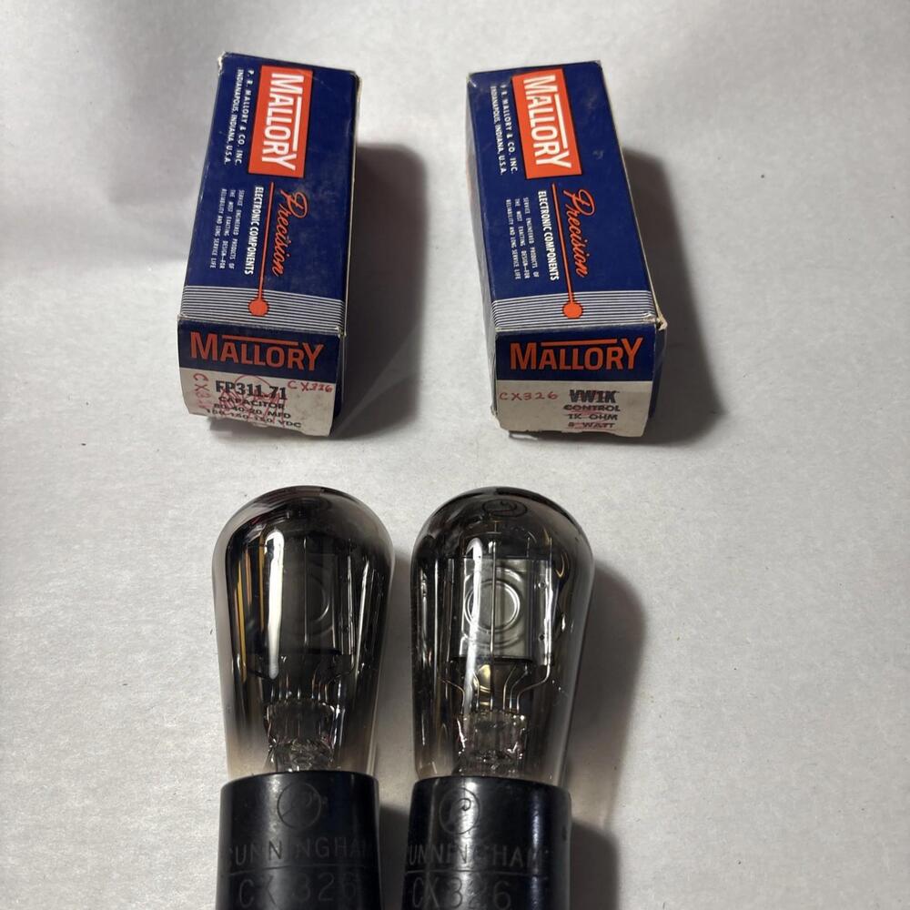 2 CUNNINGHAM CX-326 Radio Vacuum Tubes TYPE 26 Untested - Picture 2 of 2